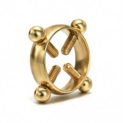 1PC arany kerek hamis - 1PC arany kerek hamis Női rozsdamentes acél strasszos bár Barbell mellbimbó gyűrű Piercing
