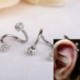 1db Crystal rozsdamentes acél csavaros fül hélix porc test piercing fülbevaló