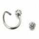 1db Crystal rozsdamentes acél csavaros fül hélix porc test piercing fülbevaló