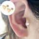 Arany - Arany 2db Piercing ékszerek Tragus fülbevaló porc hélix szív alakú fül csapok