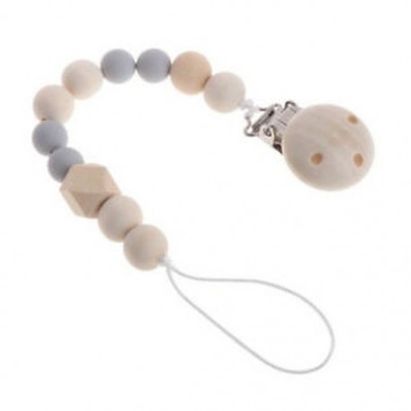 Szürke - Szürke Unisex csecsemő lánc csipesztartók Dummy cumi pántos rúd póráz pánt eszköz