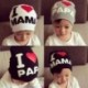 Szürke és PAPA - Szürke és PAPA Új kisgyermek gyerekek puha pamut téli meleg beanie kalap csecsemő baba fiú lány sapka