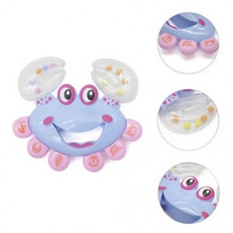 1 x Gyerekek Bébi rák Design Kézfogás Hangszer Jingle Shaking Rattle Toy