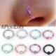8db zökkenőmentes csuklós szegmens alvó gyűrű karika fül ajkak orr szeptum Piercing Set