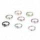 8db zökkenőmentes csuklós szegmens alvó gyűrű karika fül ajkak orr szeptum Piercing Set