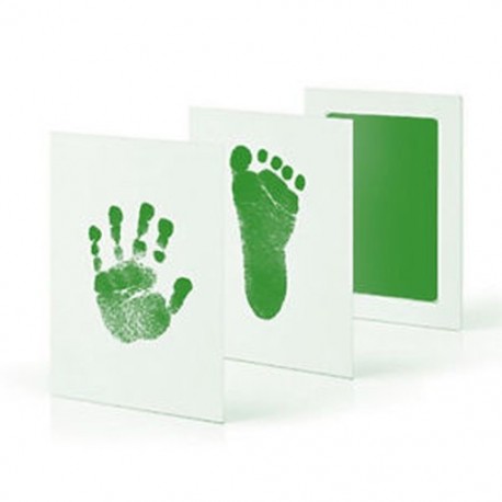 Zöld - Zöld Újszülött Handprint Lábnyom Impresszum Tiszta Touch Ink Pad Photo Frame Kit JP