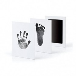 Fekete - Fekete Baby Newborn Handprint lábnyom Impresszum Clean Touch tintapatron képkeret ajándék