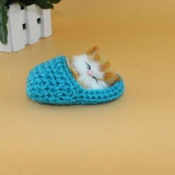 Kék - Kék Új Lifelike Kid Toys aranyos plüss macska lágy baba Lifelike szimuláció hangjátékok JP
