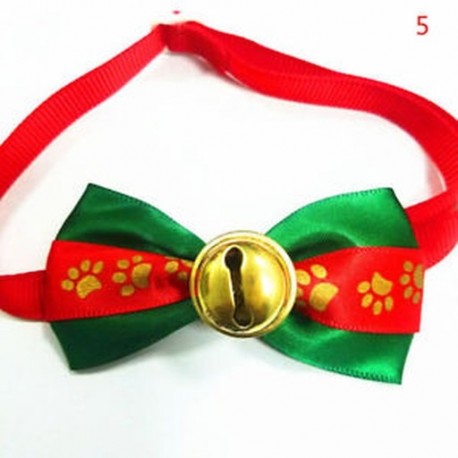 5 * - 5 * Kutya macska kisállat kiskutya aranyos bowknot nyakkendő gallér íj nyakkendő karácsonyi party ruhák
