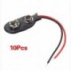 10db MN1604 PP3 9V 9volt elemtartó csipesz rögzítő csatlakozó kábel vezeték fekete 10db MN1604 PP3 9V 9volt elemtartó