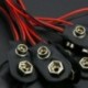 10db MN1604 PP3 9V 9volt elemtartó csipesz rögzítő csatlakozó kábel vezeték fekete 10db MN1604 PP3 9V 9volt elemtartó