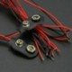 10db MN1604 PP3 9V 9volt elemtartó csipesz rögzítő csatlakozó kábel vezeték fekete 10db MN1604 PP3 9V 9volt elemtartó