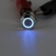 Sárga Krómozott 4 érintkezős 12 mm-es LED könnyű nyomógomb pillanatnyi kapcsoló vízálló 12V