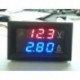 Piros   kék DC 100V 10A feszültségmérő mérőműszer kék piros LED kettős digitális feszültségmérő mérőműszer