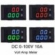 Piros   kék DC 100V 10A feszültségmérő mérőműszer kék piros LED kettős digitális feszültségmérő mérőműszer
