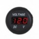 Piros 12V 24V autós tengeri motorkerékpár LED digitális feszültség feszültségmérő akkumulátor mérőműszer