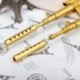 Kreatív újdonság Aranyos arany puska alakzat design fekete tintapatron toll írószer