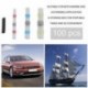 100Pcs / doboz vízálló forrasztóhüvelyes hőre zsugorodó csőhuzal csatlakozó 100Pcs / doboz vízálló