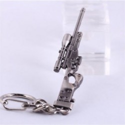 Fém Mini katonai AWM mesterlövész fegyver fegyver modell medál kulcstartó kulcstartó ajándék