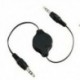 Új Hot Sell 3.5mm CableBlack Aux visszahúzható kiegészítő kábel iPod autóhoz MP3 J