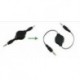 Új Hot Sell 3.5mm CableBlack Aux visszahúzható kiegészítő kábel iPod autóhoz MP3 J