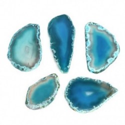 Kék Achát polírozott szabálytalan kristály szelet Brazília Gyógyító Reiki kő medál 1PCS