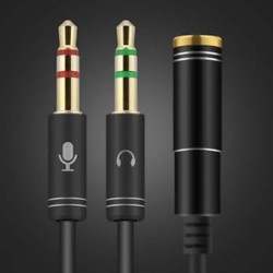 1ft 3,5 mm-es hangsugárzó Y-osztó kábel fejhallgató-adapter nő 2 sztereó férfi számára