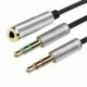 1ft 3,5 mm-es hangsugárzó Y-osztó kábel fejhallgató-adapter nő 2 sztereó férfi számára