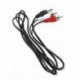 Audio Aux 3,5 mm 1/8 &quot a 2RCA férfi és férfi sztereó kábeladapterhez zenelejátszóhoz