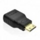 Mini HDMI (C típusú) Férfi - HDMI (A típus) Női adapter csatlakozó 3D TV HDTV-hez