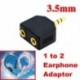 3.5mm 1 - 2 fülhallgató fülhallgató Y Splitter kábel kábel adapter Jack dugó fekete