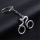 Fém ezüst kerékpár kerékpár kerékpározás kulcstartó kulcstartó kulcstartó kulcstartó gyűrű