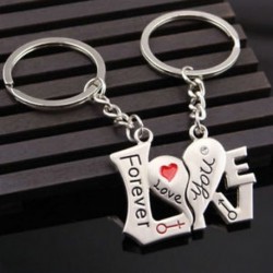 2PCS I LOVE YOU szívbillentyűkulcs pár kulcstartó gyűrű kulcstartó kulcstartó szerető ajándék