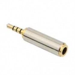 Sztereó audio fejhallgató csatlakozó adapter átalakító 3,5 mm-es, 2,5 mm-es női arany