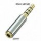 Sztereó audio fejhallgató csatlakozó adapter átalakító 3,5 mm-es, 2,5 mm-es női arany