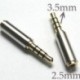 Sztereó audio fejhallgató csatlakozó adapter átalakító 3,5 mm-es, 2,5 mm-es női arany