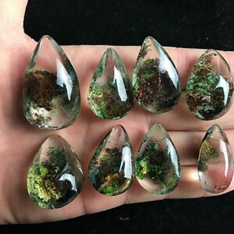 ÚJ Természetes Ghost Phantom Quartz Crystal Gems mintadarab gyógyító medál