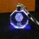 Nagy durranás KPOP EXO kulcstartó kristály LED fény kulcstartó gyűrű kulcstartó Baekhyun Sehun KAI DO