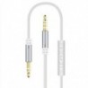 fehér 3,5 mm-es kiegészítő Aux-férfi és férfi sztereó hangkábel-kábel iPod autó MP3-PC-hez