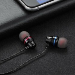 Fekete C típusú USB-C fülhallgató fülhallgató fülhallgató fülhallgatóval