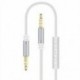 Kék 3,5 mm-es férfi-férfi Aux-kábel-kábel Kiegészítő sztereó audiokábel PC iPod MP3-hoz