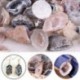 1-3.5cm 2Pc Agate Geodes Gyűjteménykristályok Félig gyógyító természetes kő ékszerek készítése