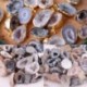 1-3.5cm 2Pc Agate Geodes Gyűjteménykristályok Félig gyógyító természetes kő ékszerek készítése