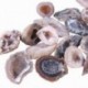 1-3.5cm 2Pc Agate Geodes Gyűjteménykristályok Félig gyógyító természetes kő ékszerek készítése