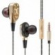Arany 7D HIFI Super Bass sztereó fül fülhallgató Dual Dynamaic vezető fejhallgató fejhallgató