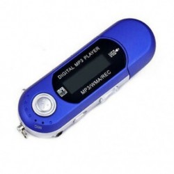 Kék 1db USB digitális MP3 lejátszó LCD képernyő támogatás 32 GB-os TF kártya és FM rádió