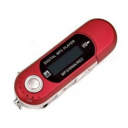 Piros 1db USB digitális MP3 lejátszó LCD képernyő támogatás 32 GB-os TF kártya és FM rádió