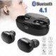 Fekete (Bluetooth 5.0) Vezeték nélküli Bluetooth Earbuds w / Mic True Bass ikrek Stereo In-Ear fülhallgató