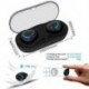 Fekete (Bluetooth 5.0) Vezeték nélküli Bluetooth Earbuds w / Mic True Bass ikrek Stereo In-Ear fülhallgató