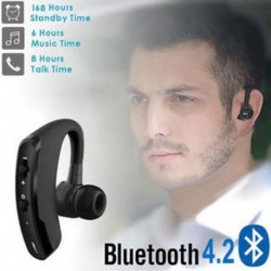 * 6 fekete (Bluetooth 4.2) Vezeték nélküli Bluetooth Earbuds w / Mic True Bass ikrek Stereo In-Ear fülhallgató